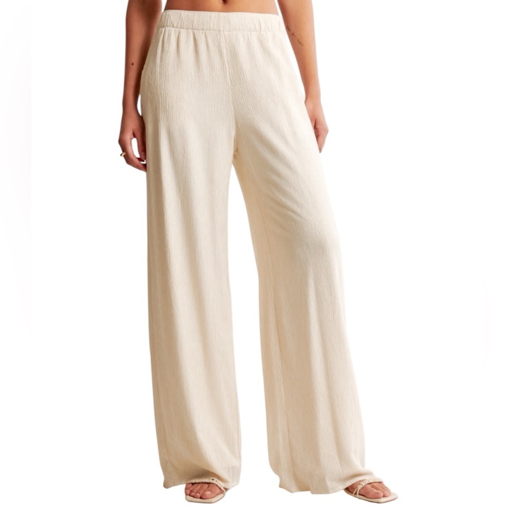 Abercrombie & Fitch Crinkle Textured Pull On Pant - Picture 1 of 10
